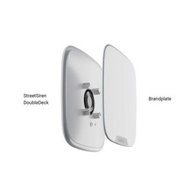 Лицевая панель Ajax Brandplate white брендирования уличной сирены StreetSiren