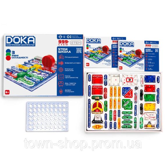 Электронный конструктор "999+ Схема школа" DOKA D70708 звук | Зображення 2