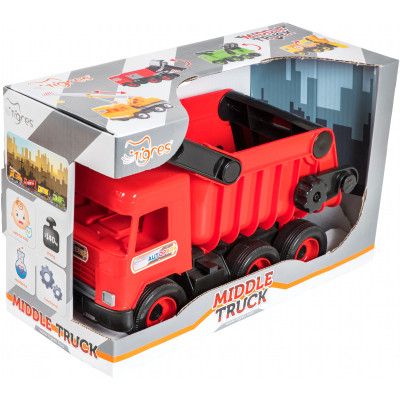 Спецтехника Tigres Авто "Middle truck" самосвал (красный) в коробке (39486) | Зображення 1