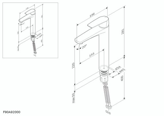 Змішувач для раковини AM.PM Gem F90E92000 | Зображення 1