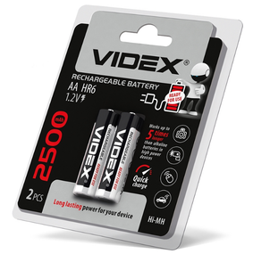 Акумулятор AA/HR06 2500mAh (бл-2шт) Videx
