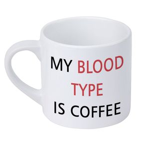 Кружка маленькая My blood type is coffee 170 мл (KRD_20M033)