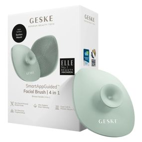 Щітка для обличчя GESKE Facial Brush 4в1 з тримачем white, Зелений