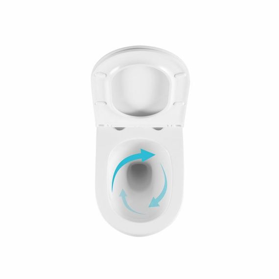 Унитаз подвесной Qtap Taurus Ultra Quiet 515×360×350 мм, White, с сиденьем Slim Duroplast / Soft-close / Quick Release | Зображення 5