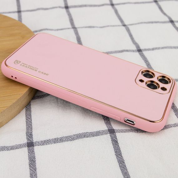 Шкіряний чохол Xshield для Apple iPhone 12 Pro (6.1") Рожевий / Pink | Зображення 2