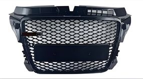 Передня решітка RS-style V-1 (2008-2012, чорна) для Ауди A3 рр