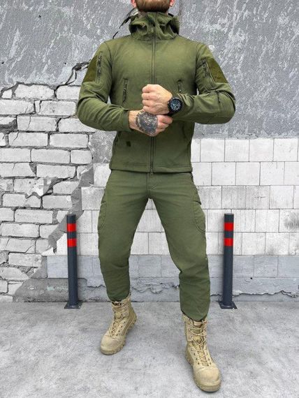 Тактический костюм SoftShell oliva Shark  ВТ6423
