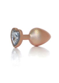 Анальна пробка - Jewellery Pearl Gold Heart Plug Clear M sexstyle