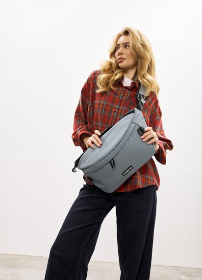 Женская сумка-бананка под ноутбук Sambag Urban Laptop голубая 46×26 см (51411010) | Зображення 1