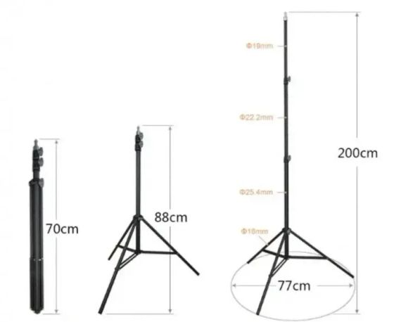 Штатив-стойка-тренога для кольцевой лампы, телефона и камеры 200см | Зображення 6
