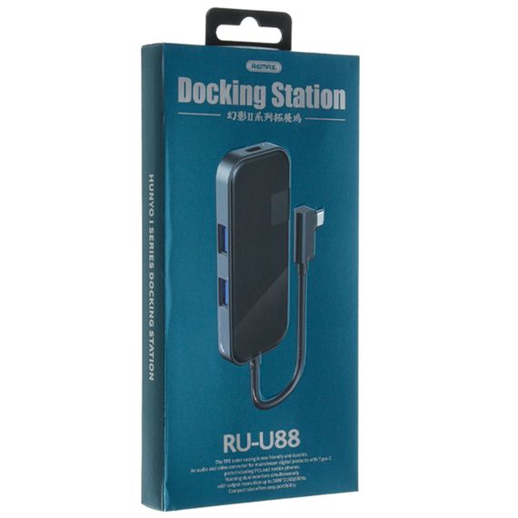 Концентратор USB REMAX RU-U88 Type-C 6в1 сірий (MAW-37497_1610) | Зображення 5