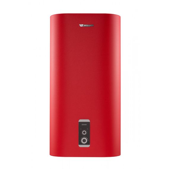 Водонагрівач WILLER Grand, 2,0 кВт, "сухий", 80 л, вертикальний, прямокутний, червоний (EV80DR)