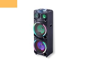 Портативная колонка бумбокс XPRO HS-TD12P8 чемодан 100Вт, USB, SD, FM радио, Bluetooth, 2 микрофона, ДУ (MER-15691)