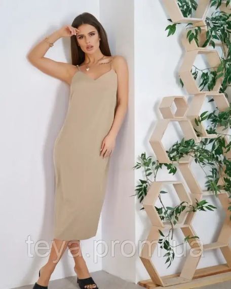 Плаття для жінок колір бежевий розмір M FI_000278