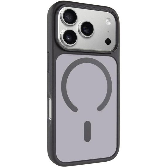 TPU+PC чохол Metal Buttons with MagSafe для Apple iPhone 17 Pro (6.3") Чорний / Black