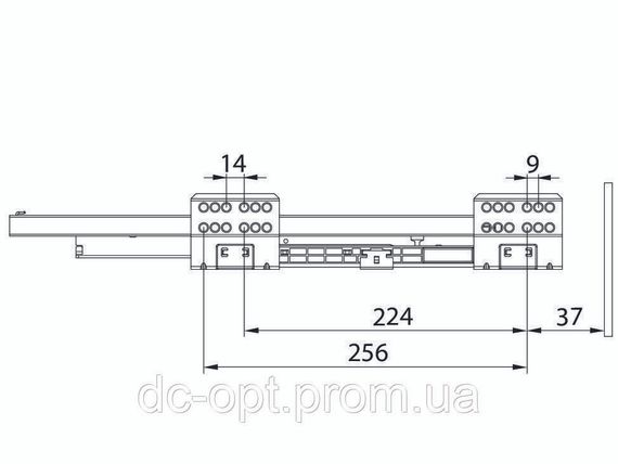 Тандембокс SLIM 16мм L-450мм  Н-86мм Графит ДС ПреміумЛайн | Зображення 3
