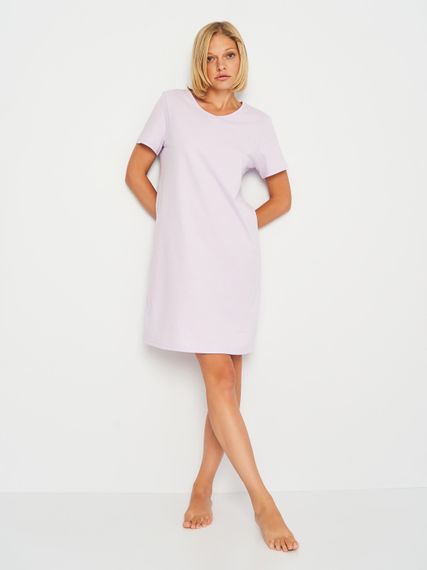 Жіноча нічна сорочка з коротким рукавом лавандова, 5XL | Зображення 2