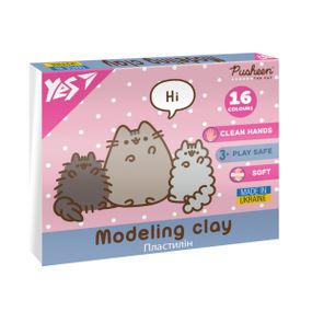 Пластилин YES Pusheen 540694 16 цветов 320 г