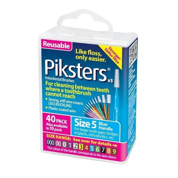 Міжзубні йоржики Piksters, № 5 (діаметр 1.1) голубі, 40 шт | Зображення 1