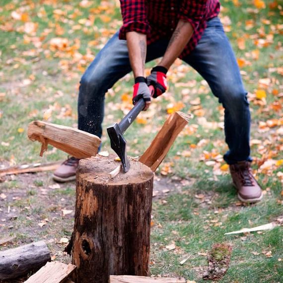 Колун кований 2200 г, ручка з фібергласу INTERTOOL HT-0275 | Зображення 8