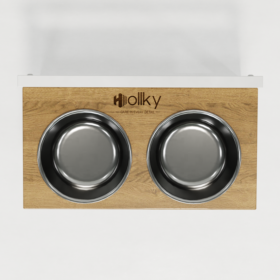 Миски на регулируемой подставке для средних собак Hollky Flex M (2 × 0.85 л) FM-422530-WHNT | Зображення 6