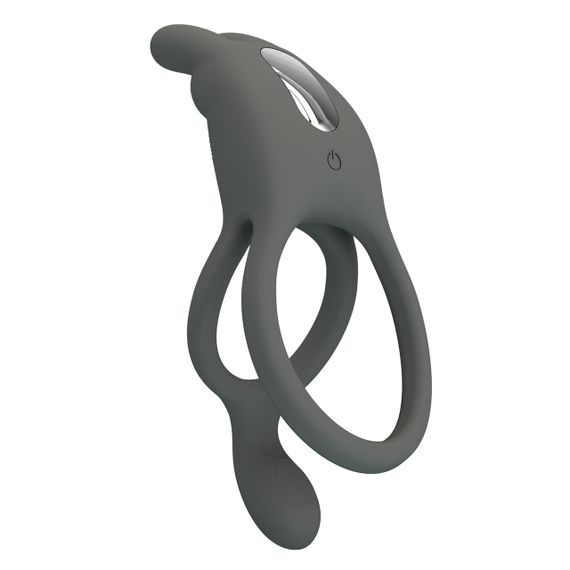 Эрекционное вибро кольцо Pretty Love - MASTER RING Gray, 7 vibration functions, BI-210335-1 sexstyle | Зображення 5