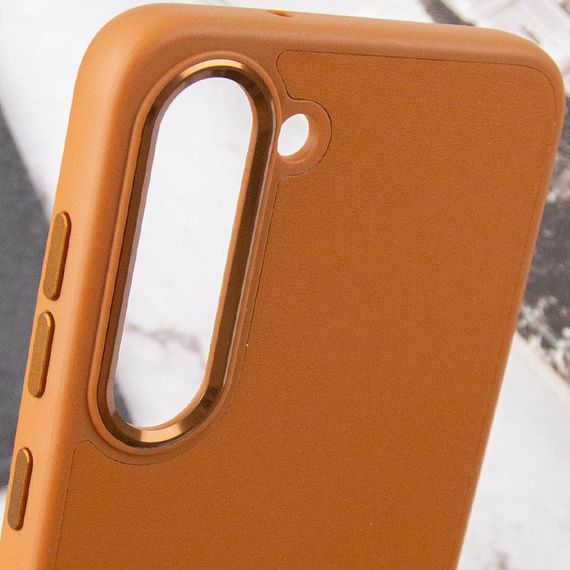 Шкіряний чохол Bonbon Leather Metal Style для Samsung Galaxy S23 Коричневий / Brown | Зображення 4