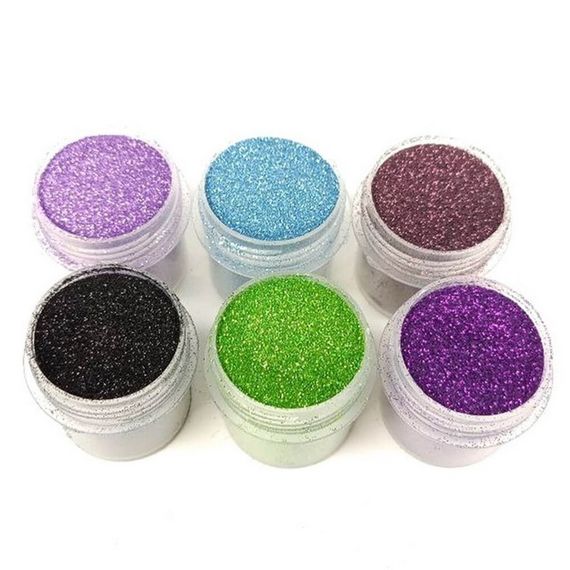 Набір гліттеру для біо-тату "Великий № 4" glitter-set-big-6x-4, 6 штук по 12 мл | Зображення 2