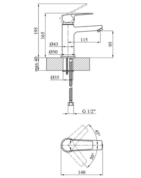 Змішувач для раковини Kroner KRP KRP Hagen - C010 (CV032258) | Зображення 1
