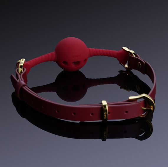 Кляп кулька з отворами у вигляді серця UPKO Desire for Mouth Bondage Collection, червоний Sex Aura | Зображення 1