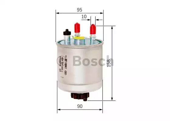 Фільтр паливний RENAULT LATITUDE, BOSCH (F026402856) | Зображення 4