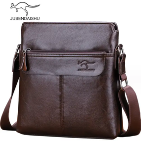 Сумка мужская через плечо планшет повседневная Темно-коричневая (1299ТК)