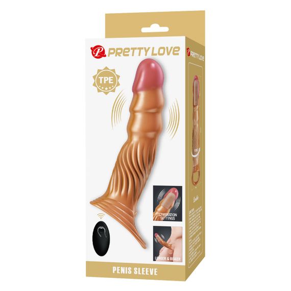 Насадка на пенис PRETTY LOVE Vibrating Penis Sleeve Extender sexstyle | Зображення 2