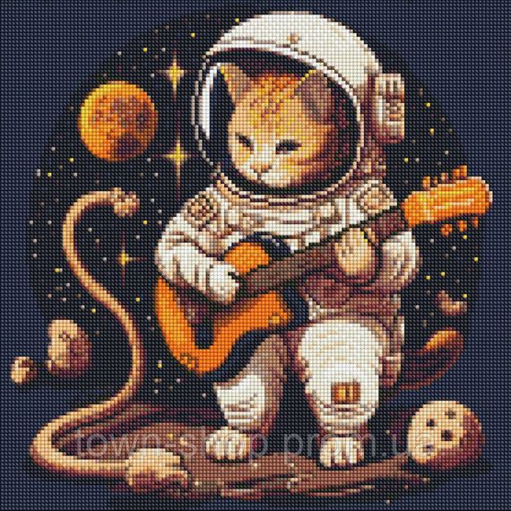 Алмазная мозаика "Космические мелодии" ©pravda.dmtr Идейка AMO7512 40х40 см