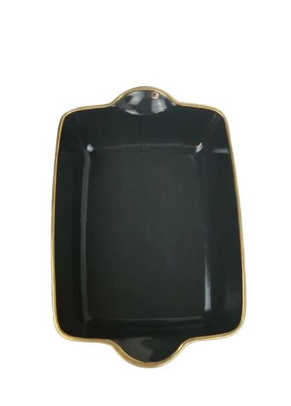 Форма для запікання Декор Кераміка Graphite Gold ГГ-220 2.2 л чорна