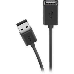Кабель Belkin USB-A - USB-AF, (AM/AF) Extension cable 3m, black (F3U153BT3M)