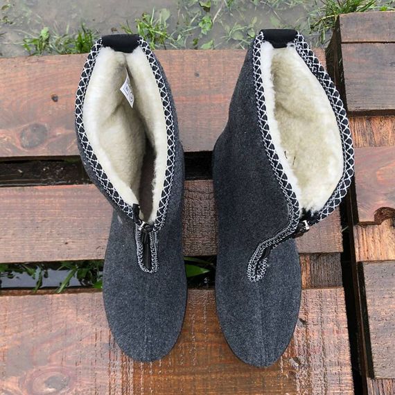 Бурки суконные женские искусственный мех 41р, Женские суконные бабуши Утепленные валенки FH-10 | Зображення 3