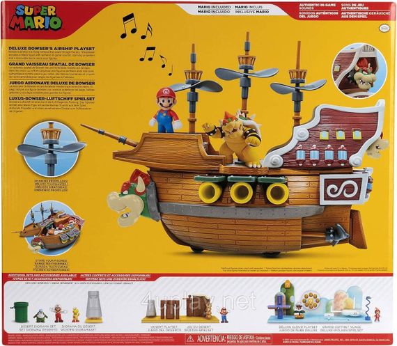 Ігровий набір Super Mario Deluxe Bowser's Airship літаюча фортеця Боузера | Зображення 4