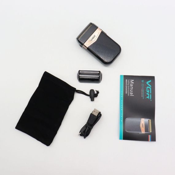 Електробритва акумуляторна для сухого та вологого бриття, V-331 / Потужний шейвер бритва / Тример для стрижки бороди | Зображення 8