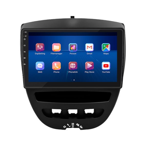 Штатная магнитола Lesko для Peugeot 107 I 2005-2009 экран 10" 2/32Gb/ 4G/ Wi-Fi Premium GPS на Андроид Пежо | Зображення 1