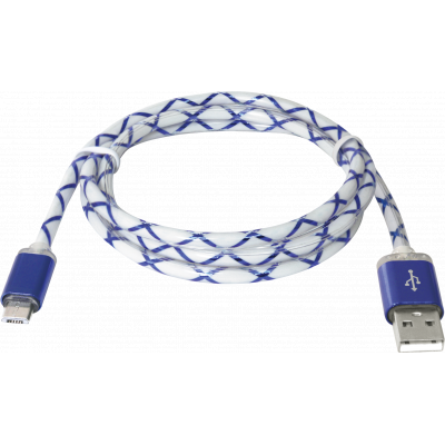 Дата кабель USB08-03LT USB - Micro USB, BlueLED backlight, 1m Defender (87555) | Зображення 1