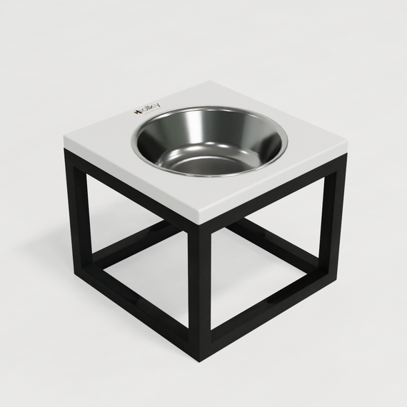 Миска на подставке для больших собак Hollky Base Solo XL (1 × 1,8 л) Solo XL-262620-BLWH | Зображення 4