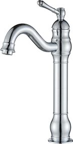 Смеситель для раковины высокий латунный, хромированный, поворотный, для ванной комнаты для умывальника Rozin