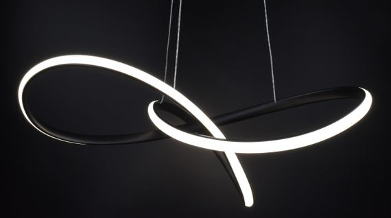 Люстра світлодіодна підвісна LED світильник для квартири на стелю лед 26987 Чорний 40-140х80х80 см. | Зображення 1