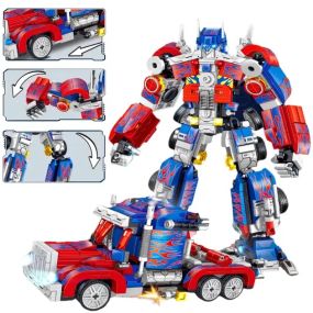 Конструктор Робот трансформер Optimus Prime Оптимус Прайм Vs Машина, набор 2 в 1