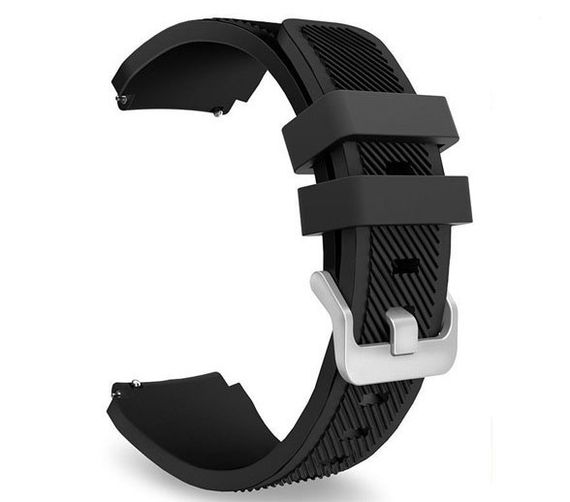 Силіконовий ремінець Primo для годинника Samsung Gear S3 Classic SM-R770 / Frontier RM-760 - Black | Зображення 2