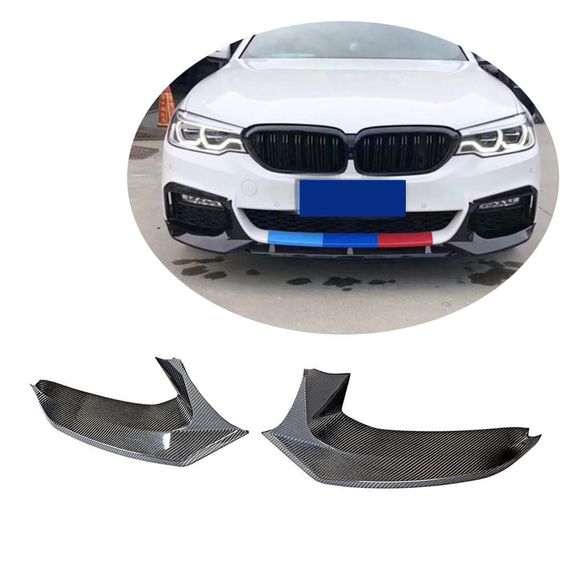 Накладки на передній бампер Flap V1 (для M-Sport 2017-2020, Карбон) для BMW 5 серія G30/31 рр