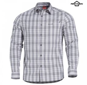 Сорочка Pentagon SNOOP LONG SHIRT клітина сіра