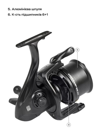 Котушка Brain Apex Carp Big Pit 8000 6+1BB | Зображення 7