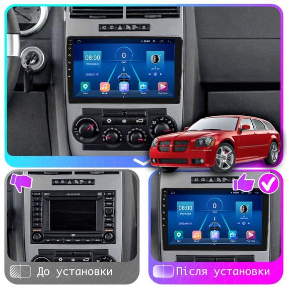 Штатная магнитола Lesko для Dodge Magnum II 2003-2007 экран 10" 4/64Gb 4G Wi-Fi GPS Top | Зображення 2